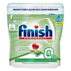 FINISH 0% Таблетки для мытья посуды в ПММ 32шт:6