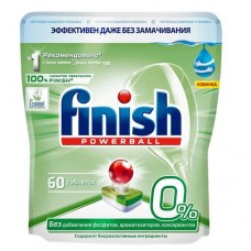 FINISH 0% Таблетки для мытья посуды в ПММ 60шт:5