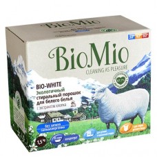 Порошок стиральный BIOMIO для белого белья, концентрат без запаха, 1,5кг