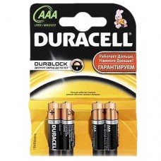 Батарейки DURACELL Basic, ААА, 4шт.