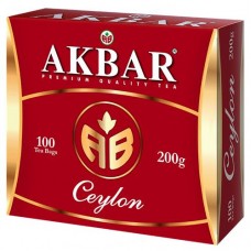 Чай  AKBAR, АВ Цейлон, черный, байховый, 100 пакетиков