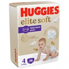 Трусики-подгузники HUGGIES Elite Soft, 4 9-14 кг, 38шт.