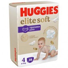 Трусики-подгузники HUGGIES Elite Soft, 4 9-14 кг, 38шт.