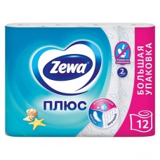 Туалетная бумага ZEWA® Plus, Свежесть океана 2-слойная, 12рулонов