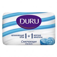 Мыло туалетное DURU®, 1+1 Морские минералы, Увлажняющий крем, 90г