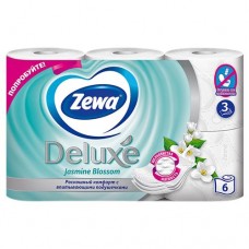 Туалетная бумага ZEWA® Deluxe жасмин 3-слойная, 6рулонов