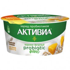 Биопродукт творожно-йогуртовый АКТИВИА Манго-микс семян 3,5%, 135г