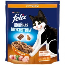 Корм для кошек FELIX® Двойная вкуснятина сухой птица, 600г